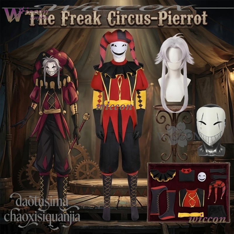 Black Face Mask Pack - iesq/Freakak Oyunu Circusus Cosplay Pierrotot Kostüm
