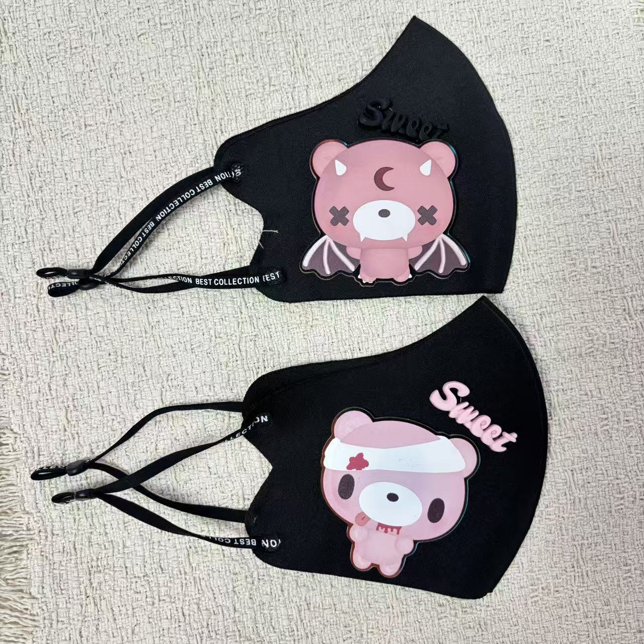 Cloth Face Mask Washable - Sevimli Karikatür Ayı Kumaş Yüz Maskesi