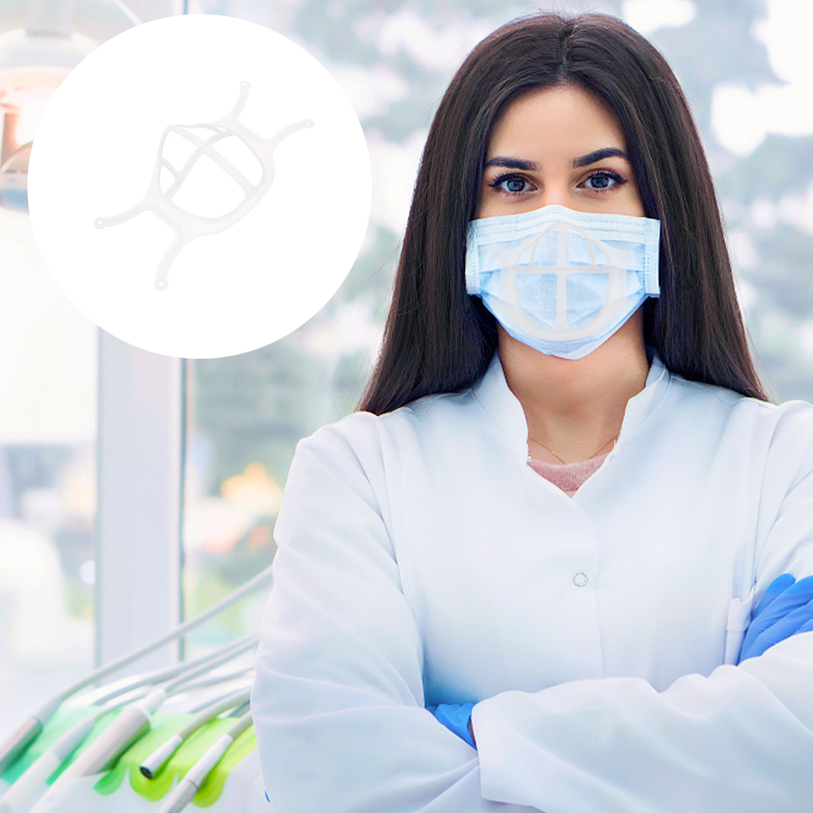 Silicone Mask Bracket - 5 Adet Silikon Maske Tutucu, Yüz